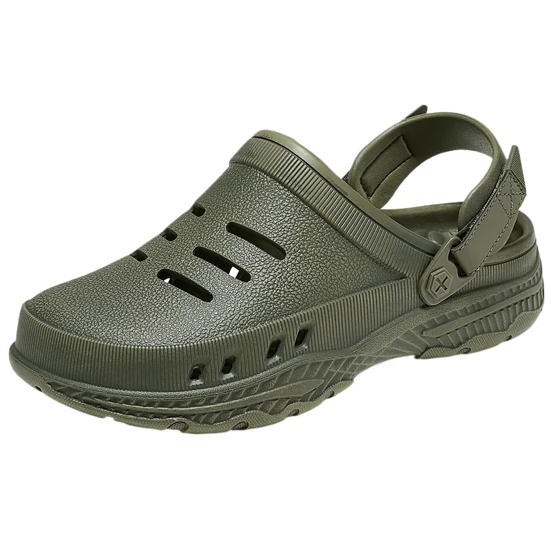 Сабо из EVA Skechers оливково-зеленые — фото 4