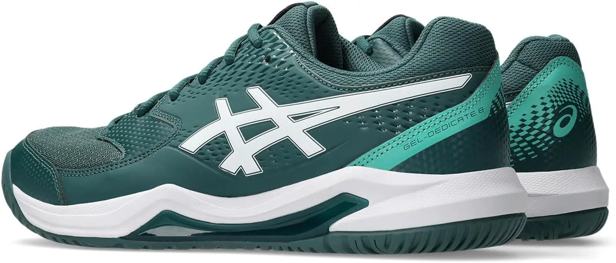 Мужские теннисные кроссовки ASICS Dedicate 8 Clay бирюзово-белые, белый — фото 2