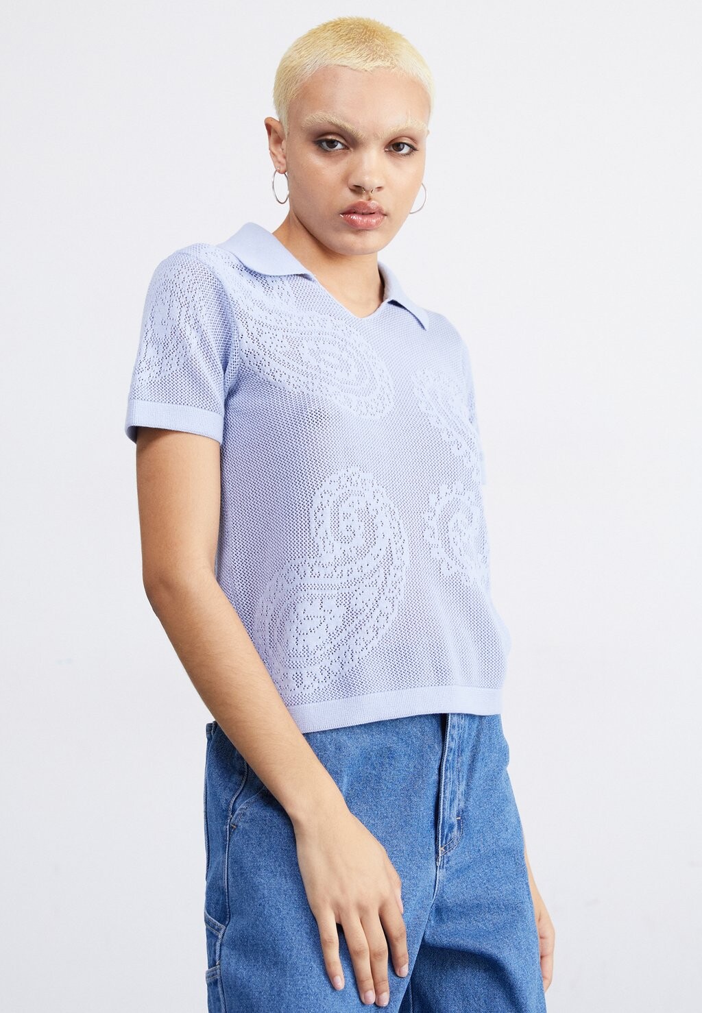 

Рубашка-поло BRIANA OPEN Obey Clothing, цвет hydrangea