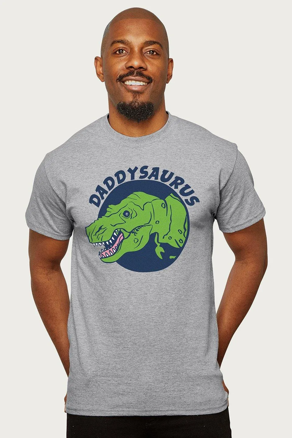 

Футболка с Днем отца Daddy Saurus Coto7, серый