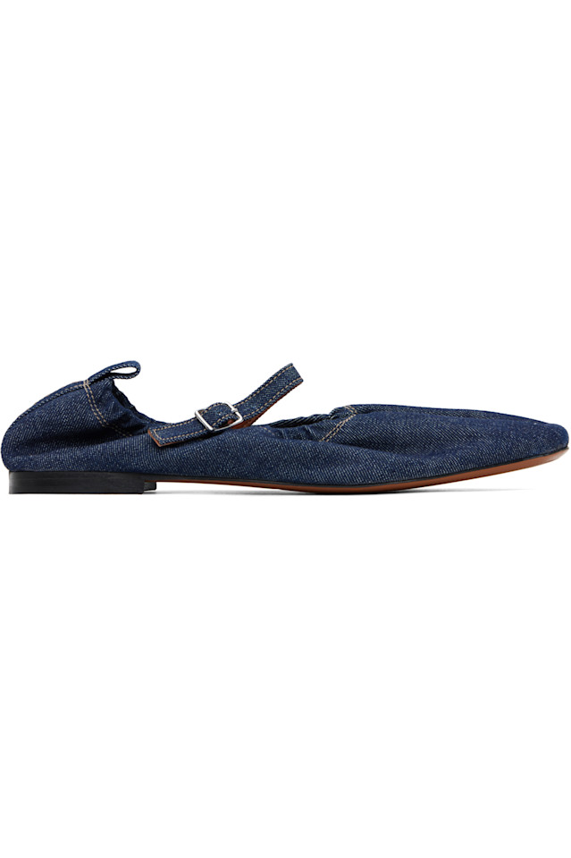 Джинсовые балетки Maison Kitsuné, индиго