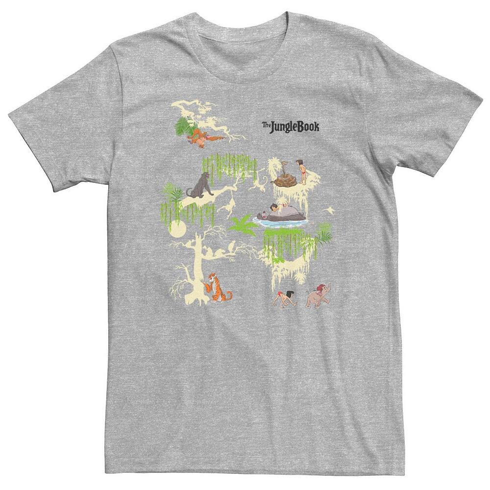 

Футболка Big & Tall Disney «Книга джунглей» со сценами отряда Licensed Character, цвет Athletic Heather