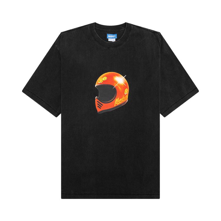 

Футболка Market Smiley Full Face T-Shirt 'Washed Black', черный