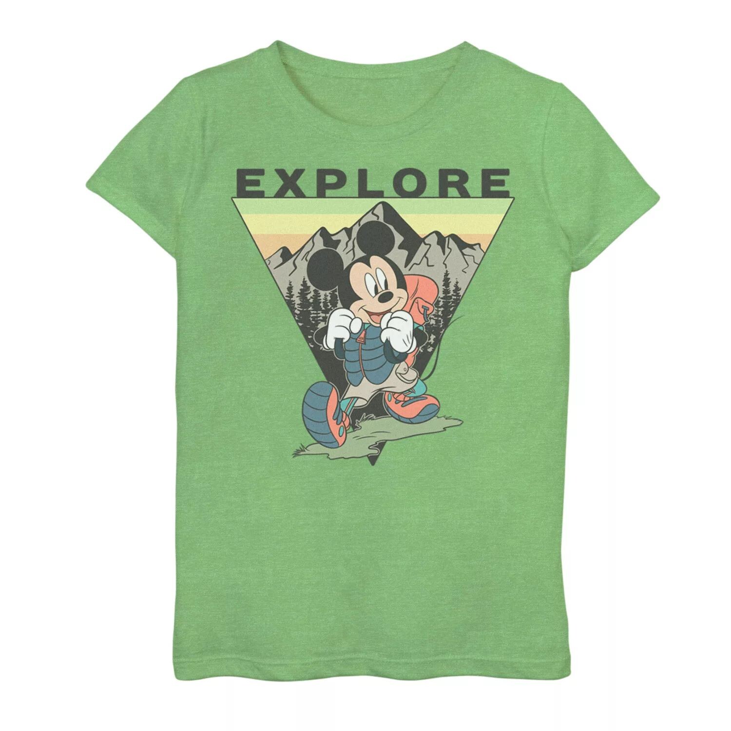 

Футболка с портретным рисунком Disney Mickey Mouse Explore для девочек 7–16 лет Disney