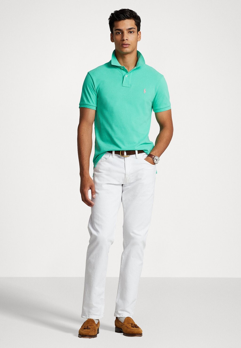 Поло Short Sleeve Polo Ralph Lauren, цвет sunset green — фото 2