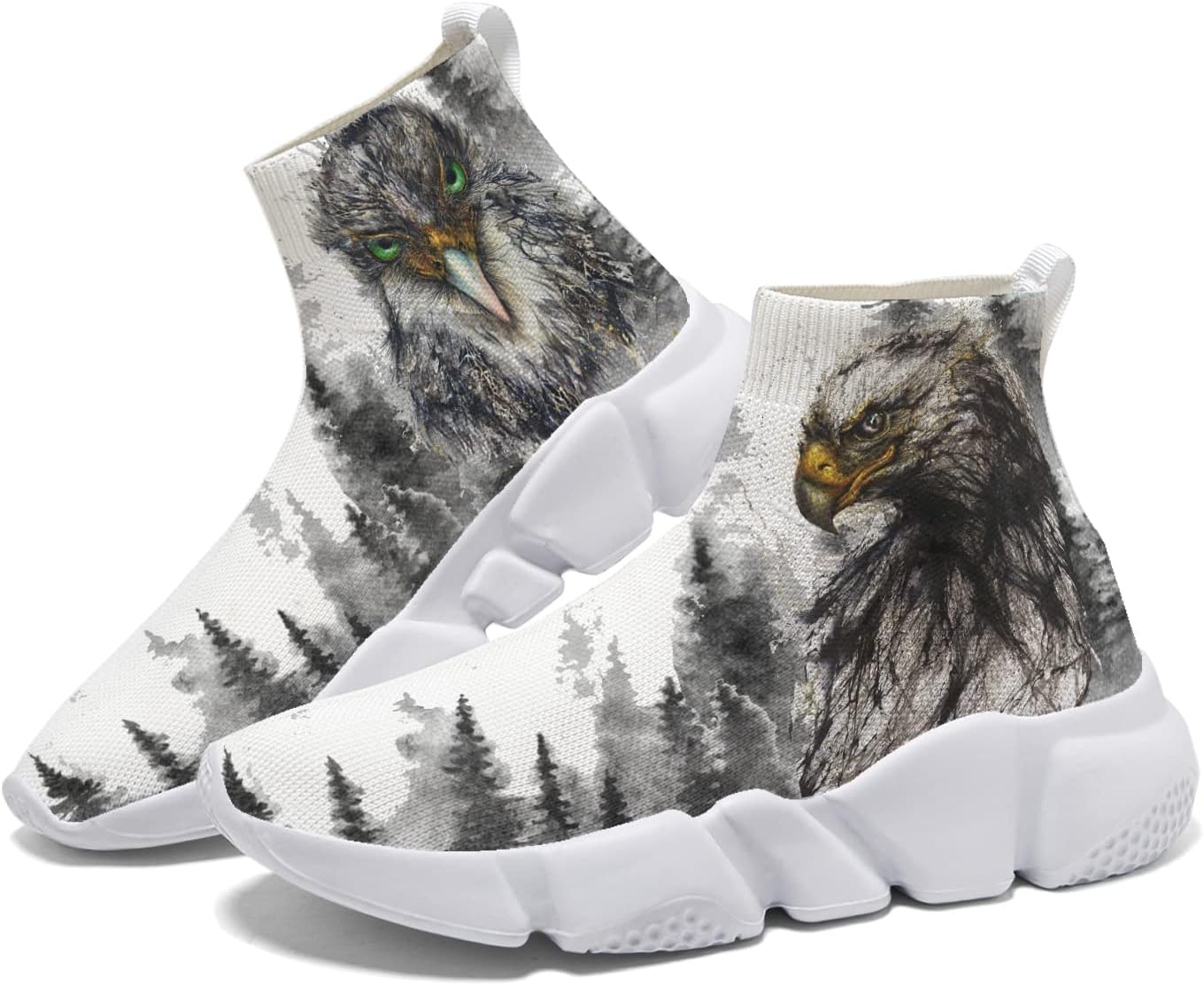 

Мужские модные кроссовки Hetios, удобные повседневные носочные туфли с акварельным граффити, Watercolor_style 05