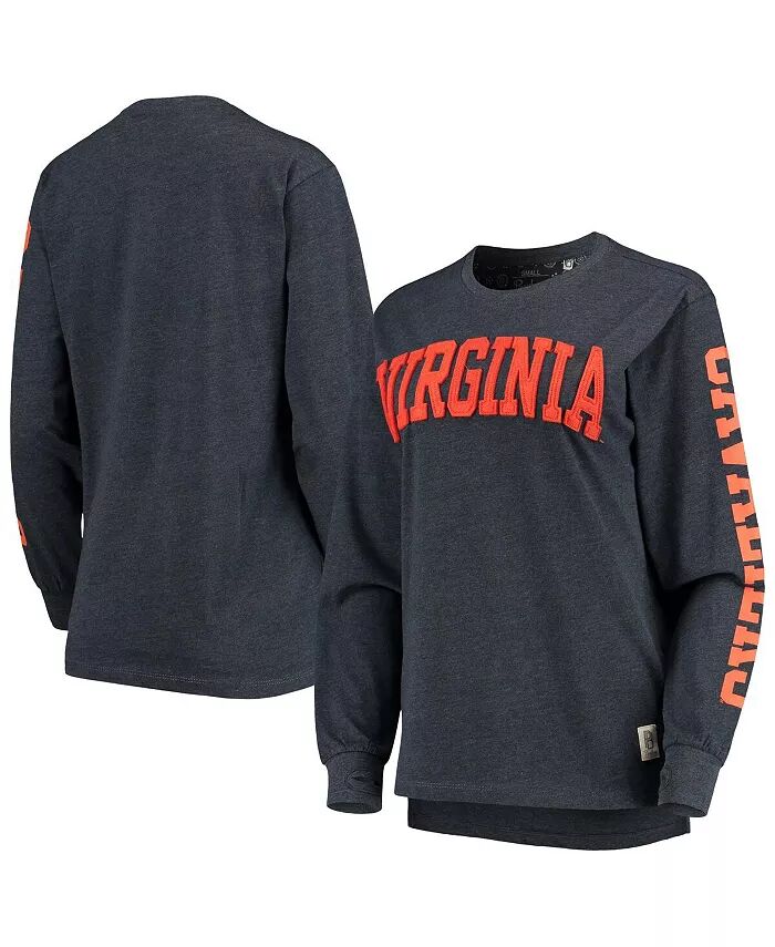 

Женская футболка Navy Virginia Cavaliers Two-Hit Canyon с длинным рукавом Pressbox