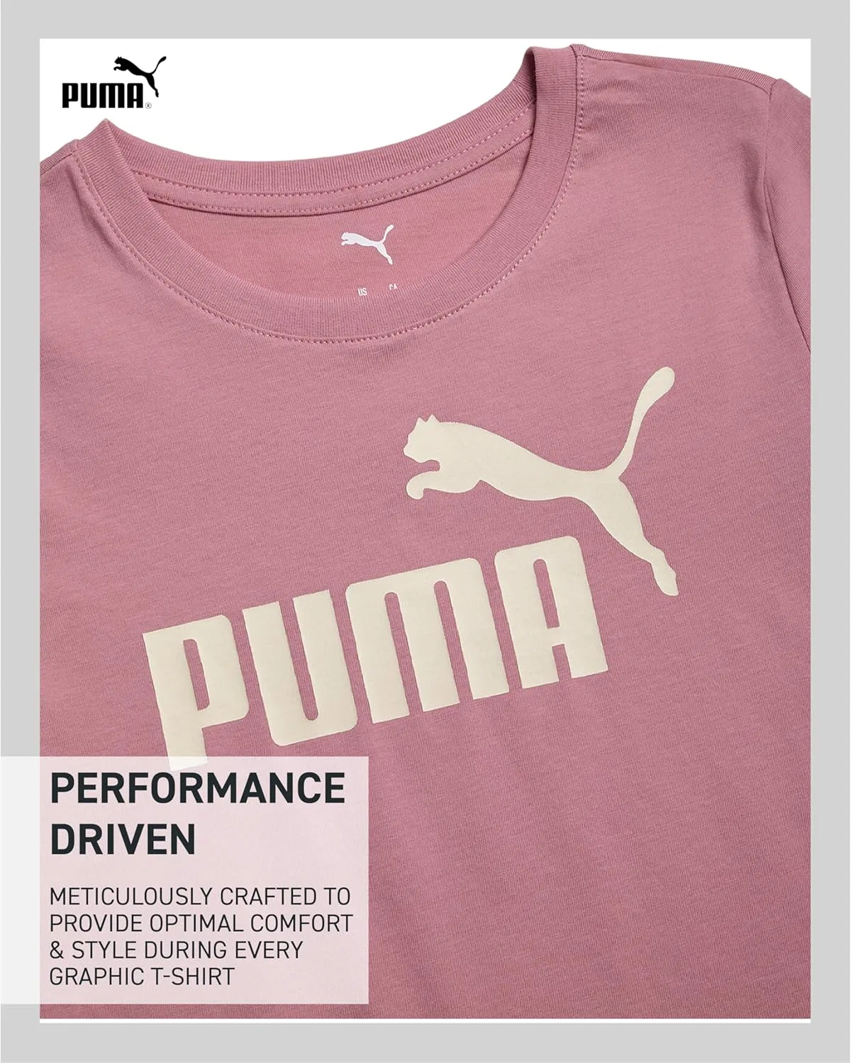 Футболка для девочек PUMA Core Logo, Beyond Pink — фото 4