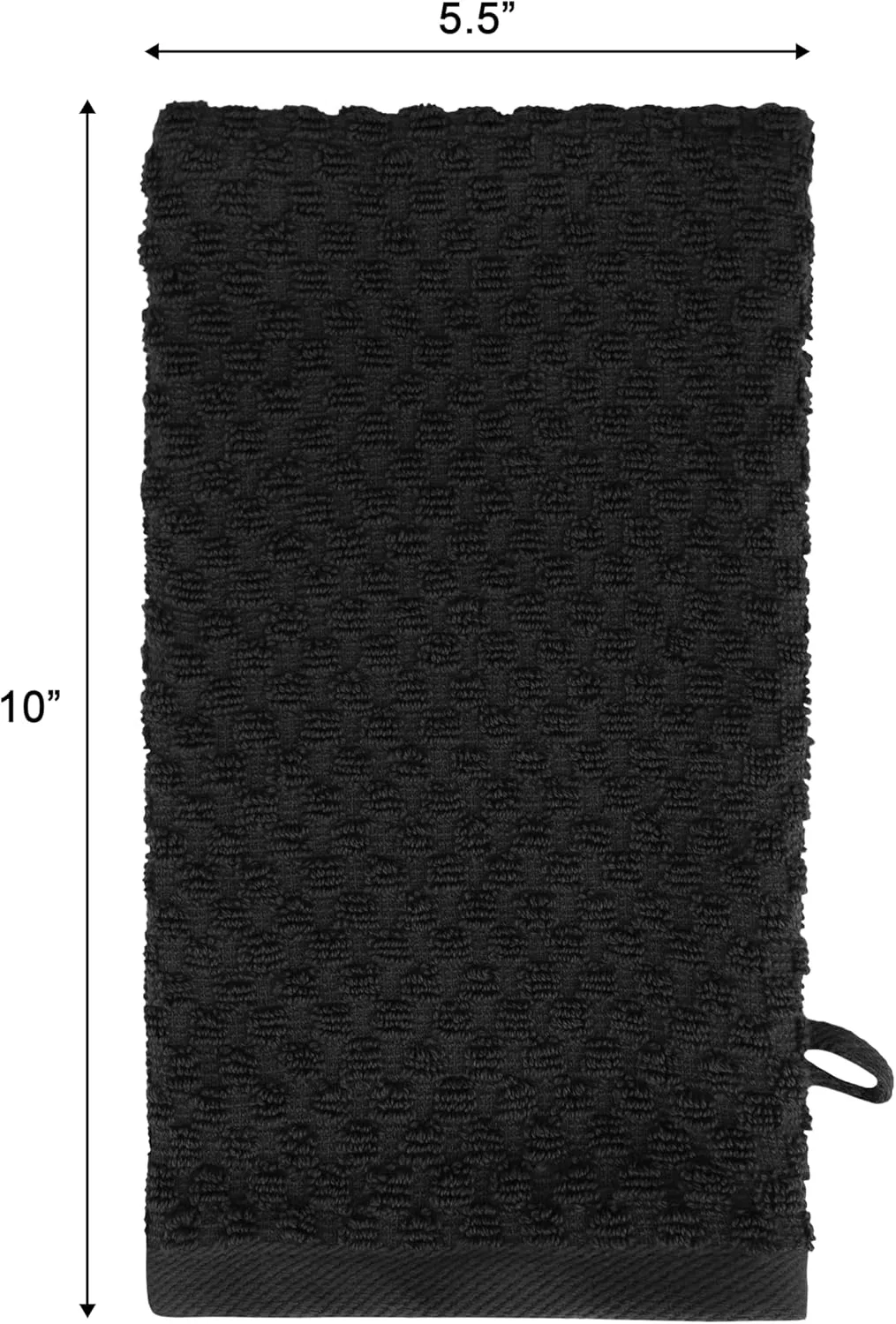 Набор варежек для душа COTTON CRAFT, 6 шт., 25x14 см, черный — фото 4