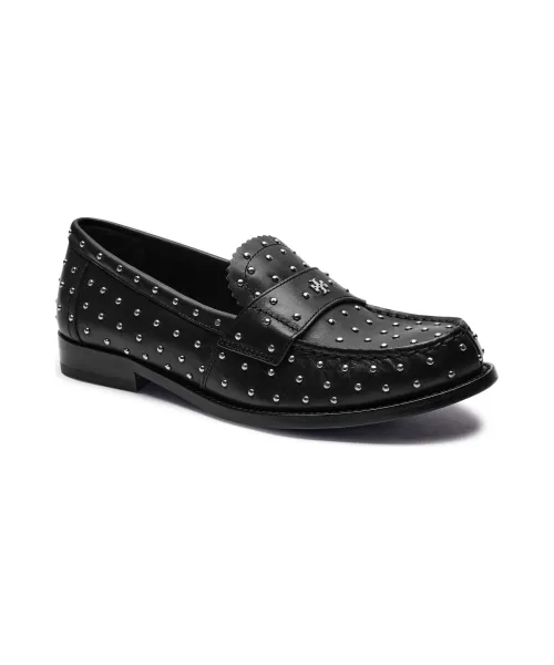 Кожаные мокасины Tory Burch, черный