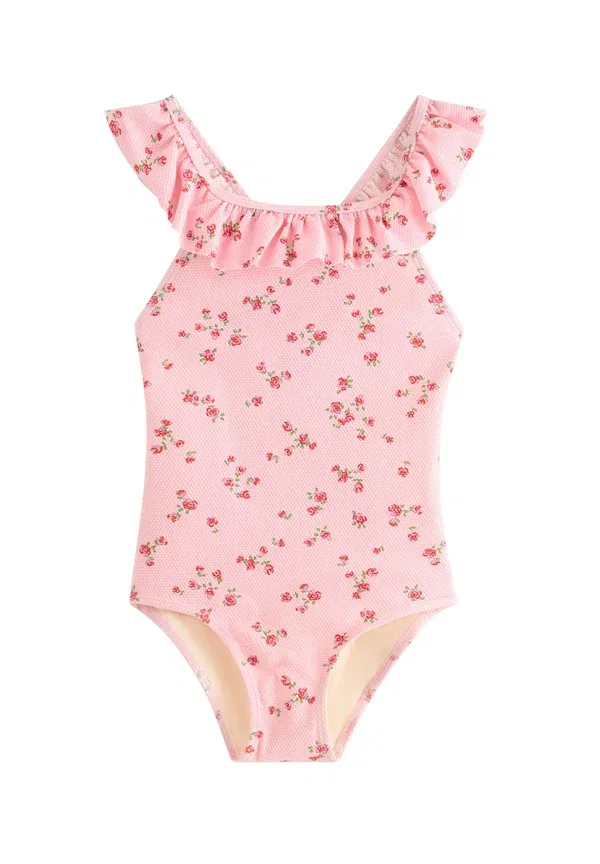 Купальник вафельный Lindex aop swimsuit, светло-розовый