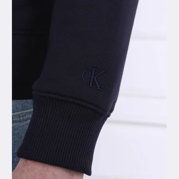 Утепленная толстовка монолога стандартного кроя Calvin Klein, синий — фото 4