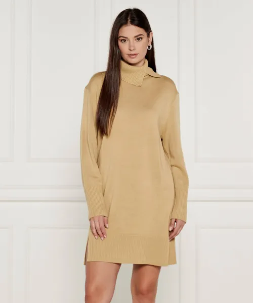 

Платье из шерсти Ферингата Boss Orange, белый