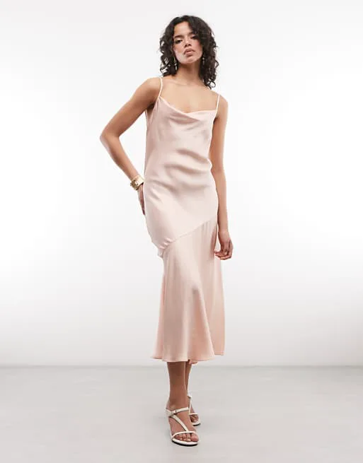 

Светло-оранжевое платье-комбинация макси с глубоким вырезом на спине & Other Stories