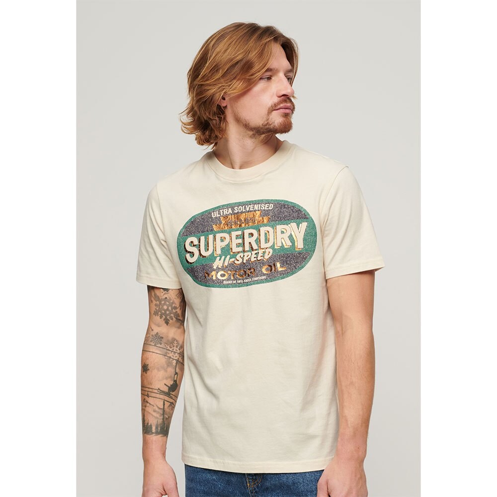 

Футболка с коротким рукавом Superdry Gasoline Workwear, бежевый