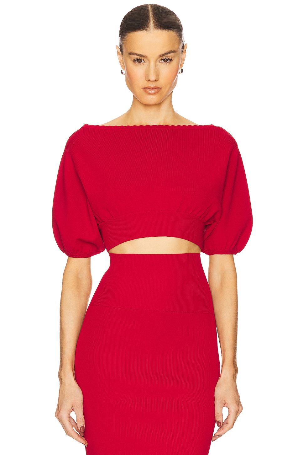 

Короткий свитер с короткими рукавами Luella Helsa, red