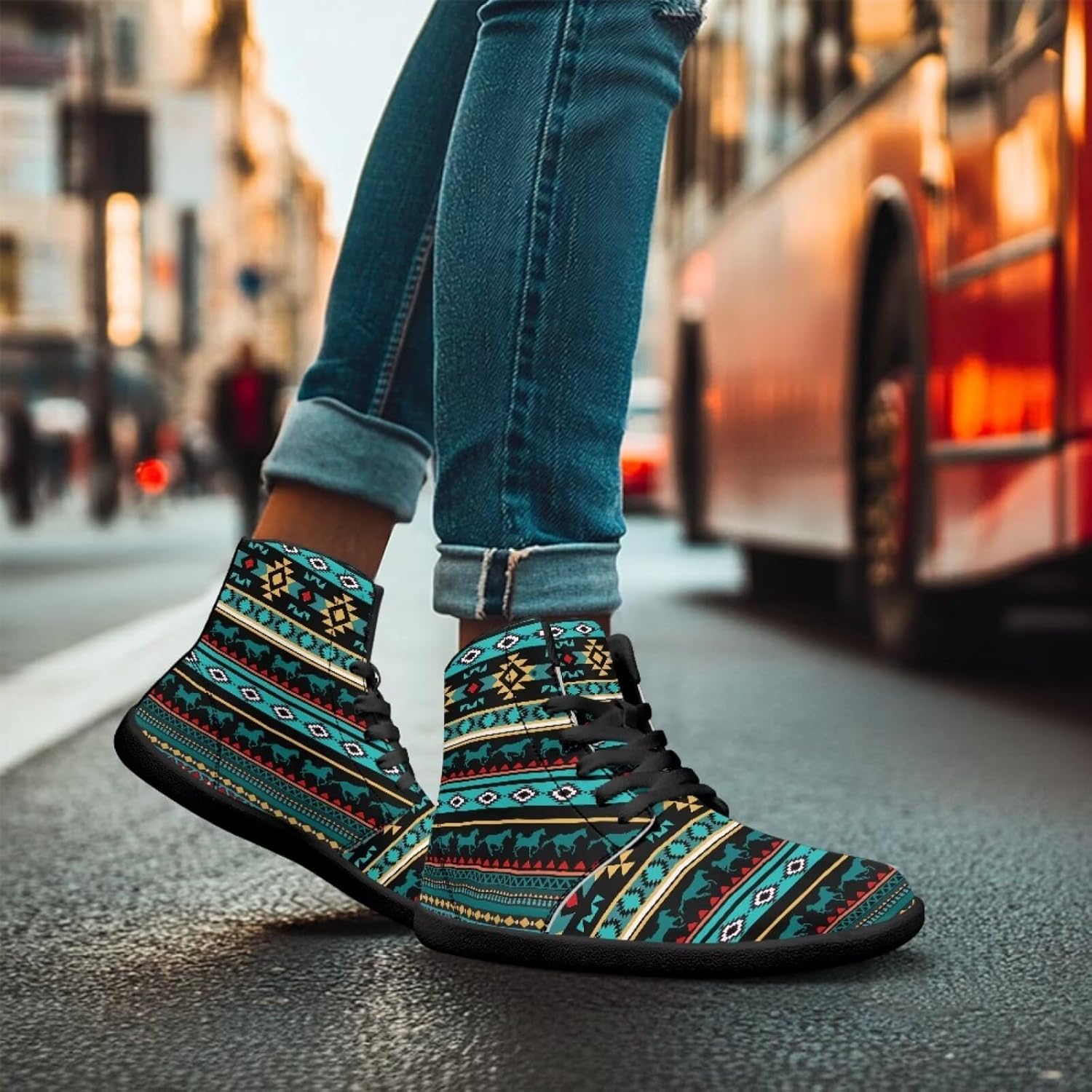 Кроссовки Binienty High Top Barefoot для женщин и мужчин, модные с нулевым перепадом, водонепроницаемые походные ботинки из ПУ-кожи, зеленый — фото 4