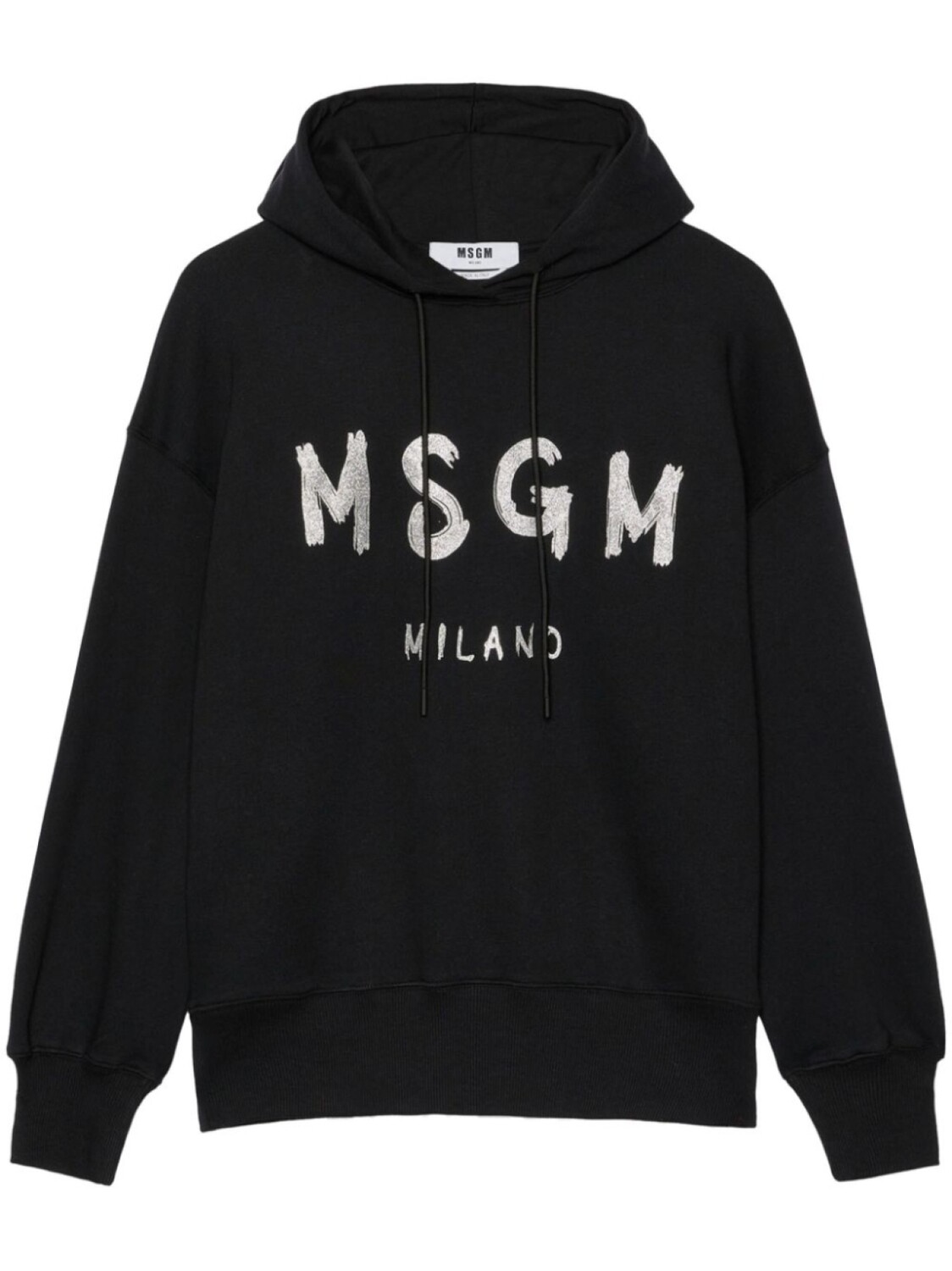 

MSGM хлопковая толстовка с логотипом, черный