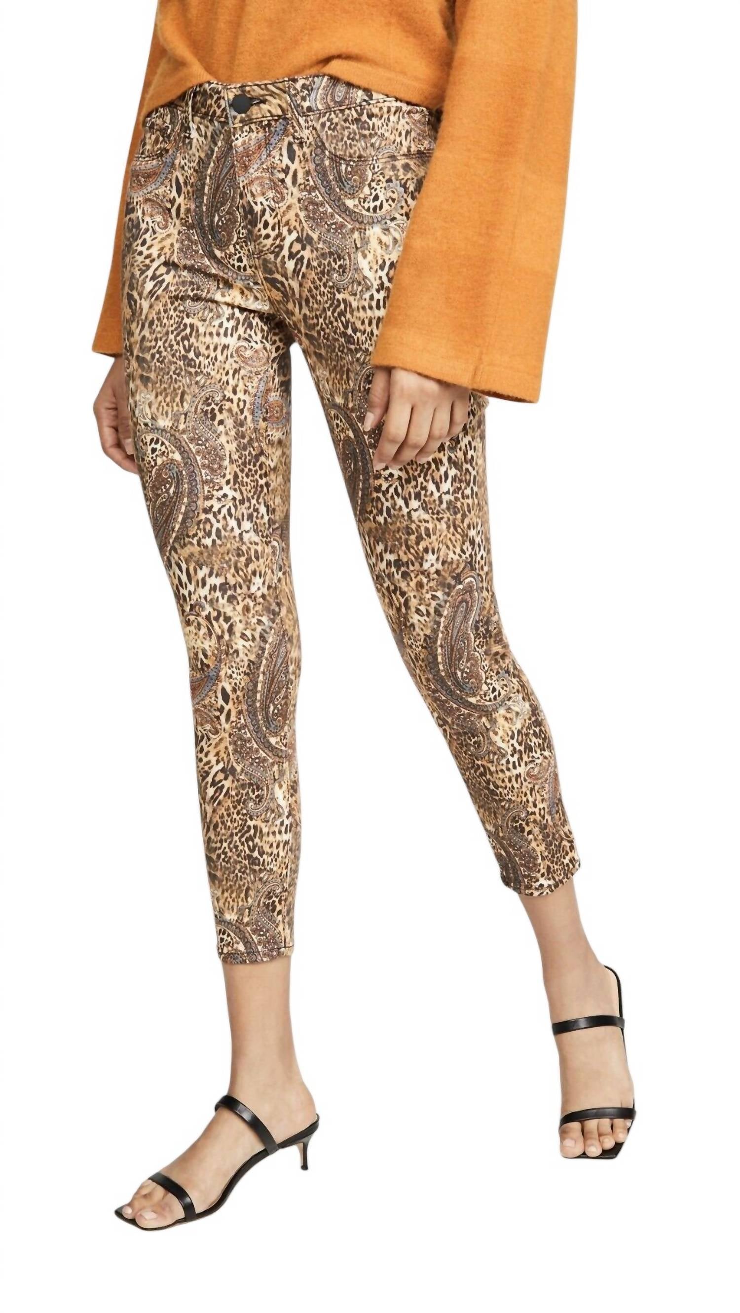 

Джинсы-скинни Margot Leopard Paisley цвета бронзы Valencia L'Agence