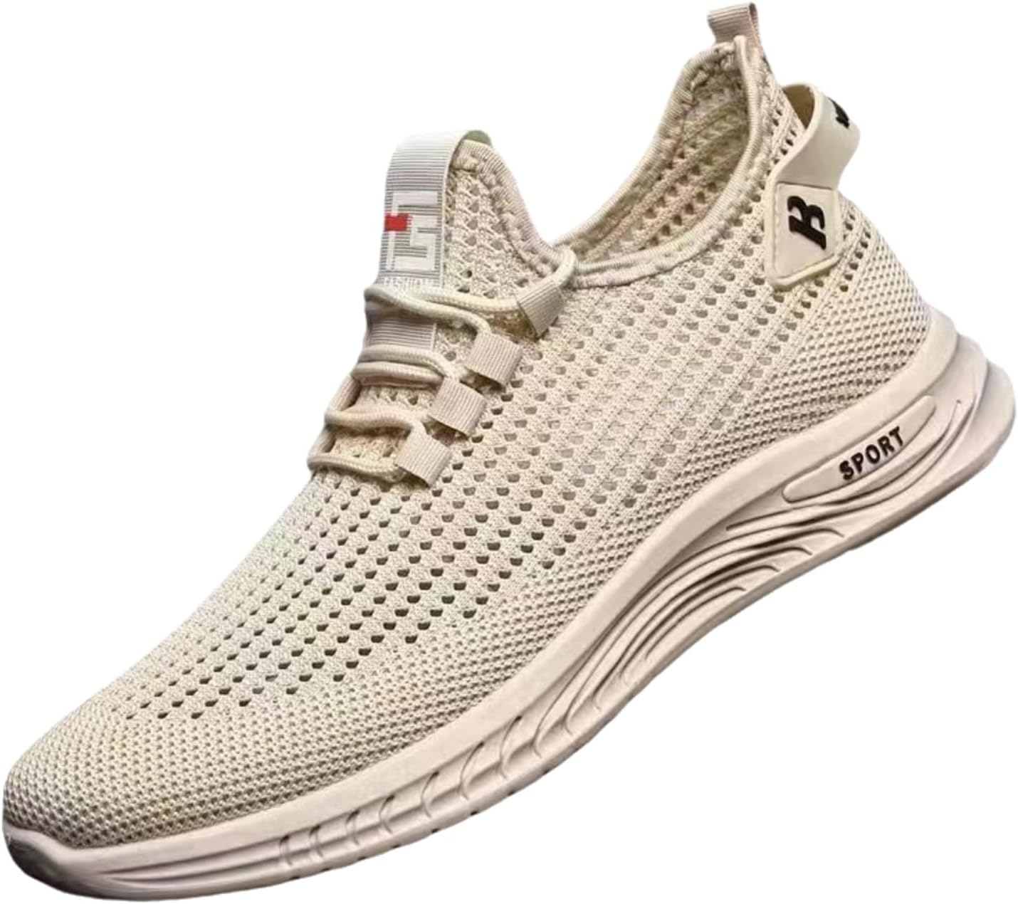 

Летние новые кроссовки 2025 для мужчин, модные спортивные легкие кроссовки для бега и ходьбы Generic, бежевый