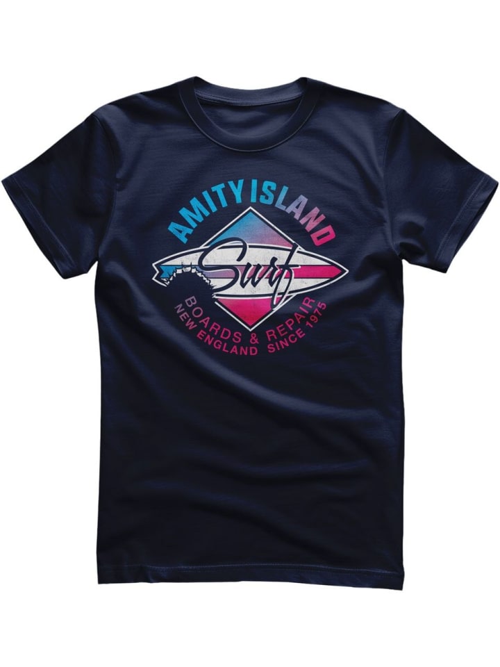 

Футболка Jaws Boards & Repair Since 1975 синего цвета Jaws, Синий, Футболка Jaws Boards & Repair Since 1975 синего цвета Jaws