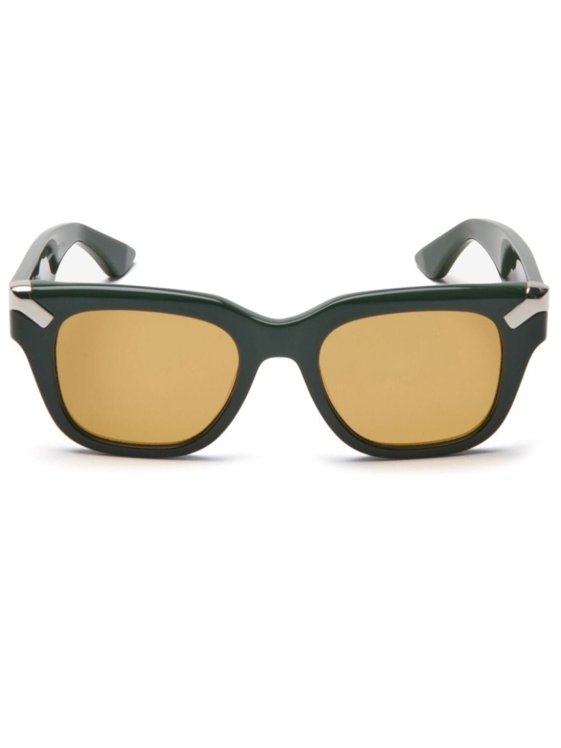 

Alexander McQueen Eyewear солнцезащитные очки Punk Rivet в квадратной оправе, зеленый