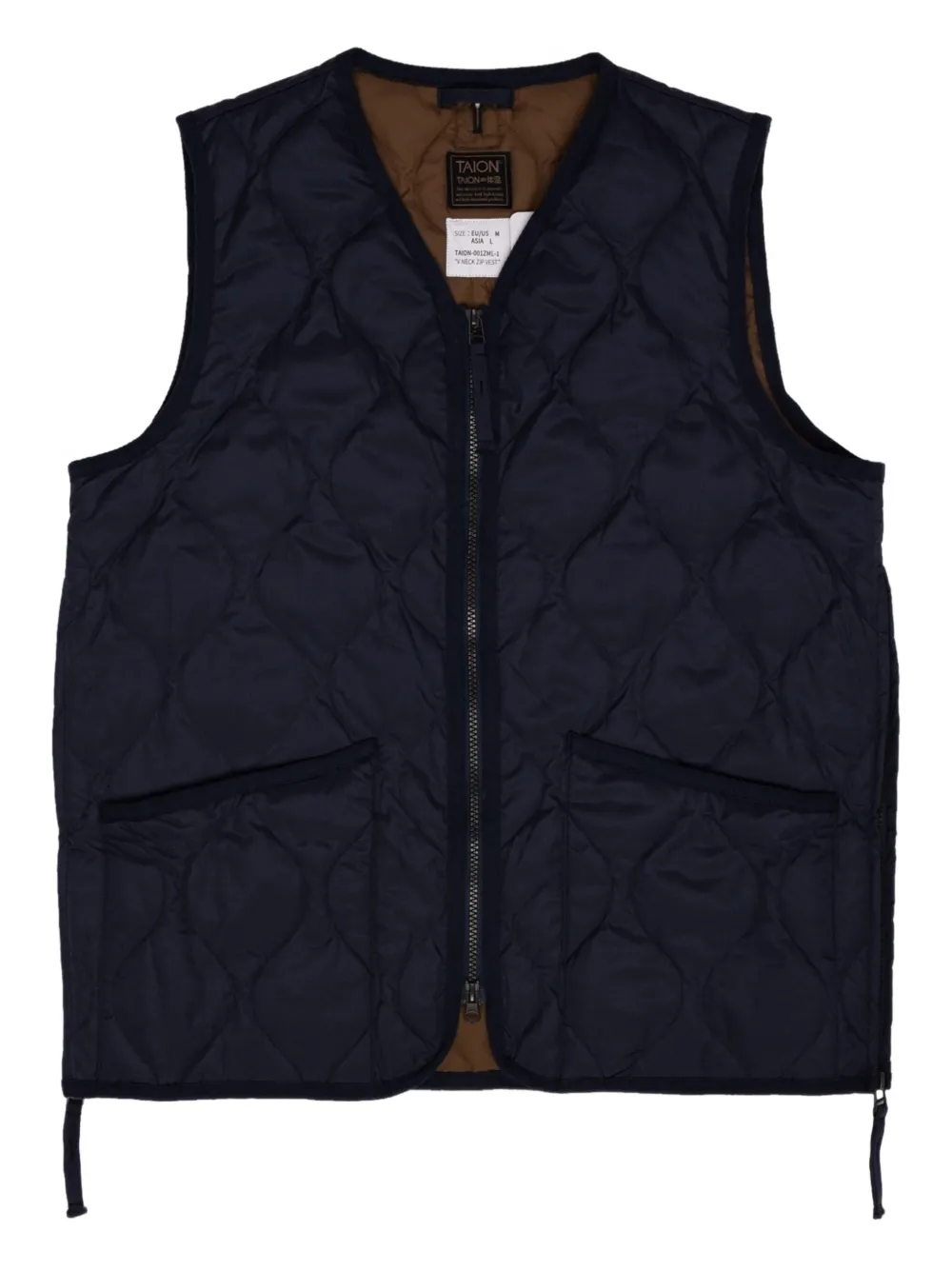 

Дутый жилет с V-образным вырезом Taion, синий