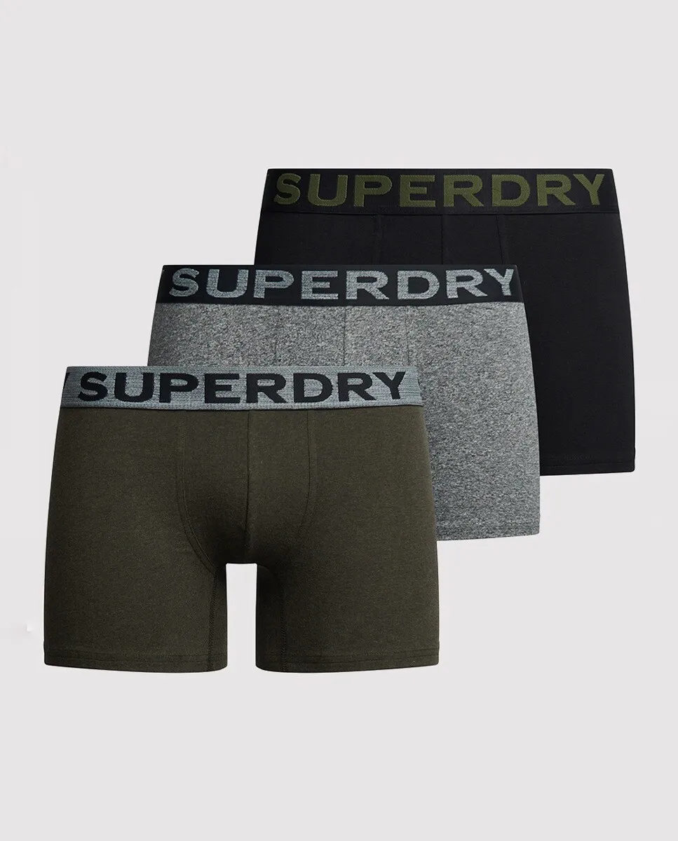 

Комплект из 3 трусов-боксеров из органического хлопка Superdry, мультиколор