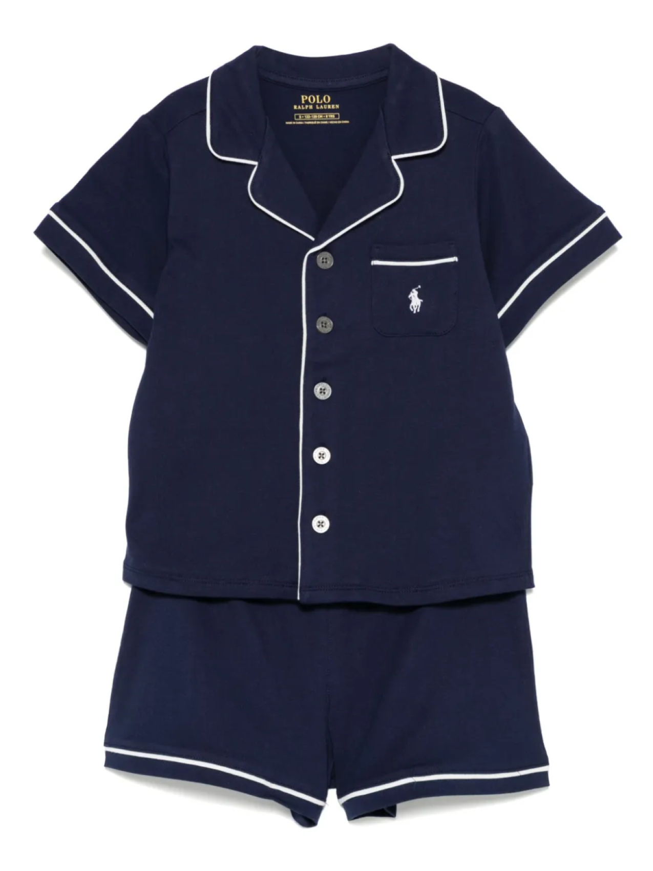 

POLO RALPH LAUREN KIDS Комплект из шорт и рубашки с вышивкой Polo Pony, синий