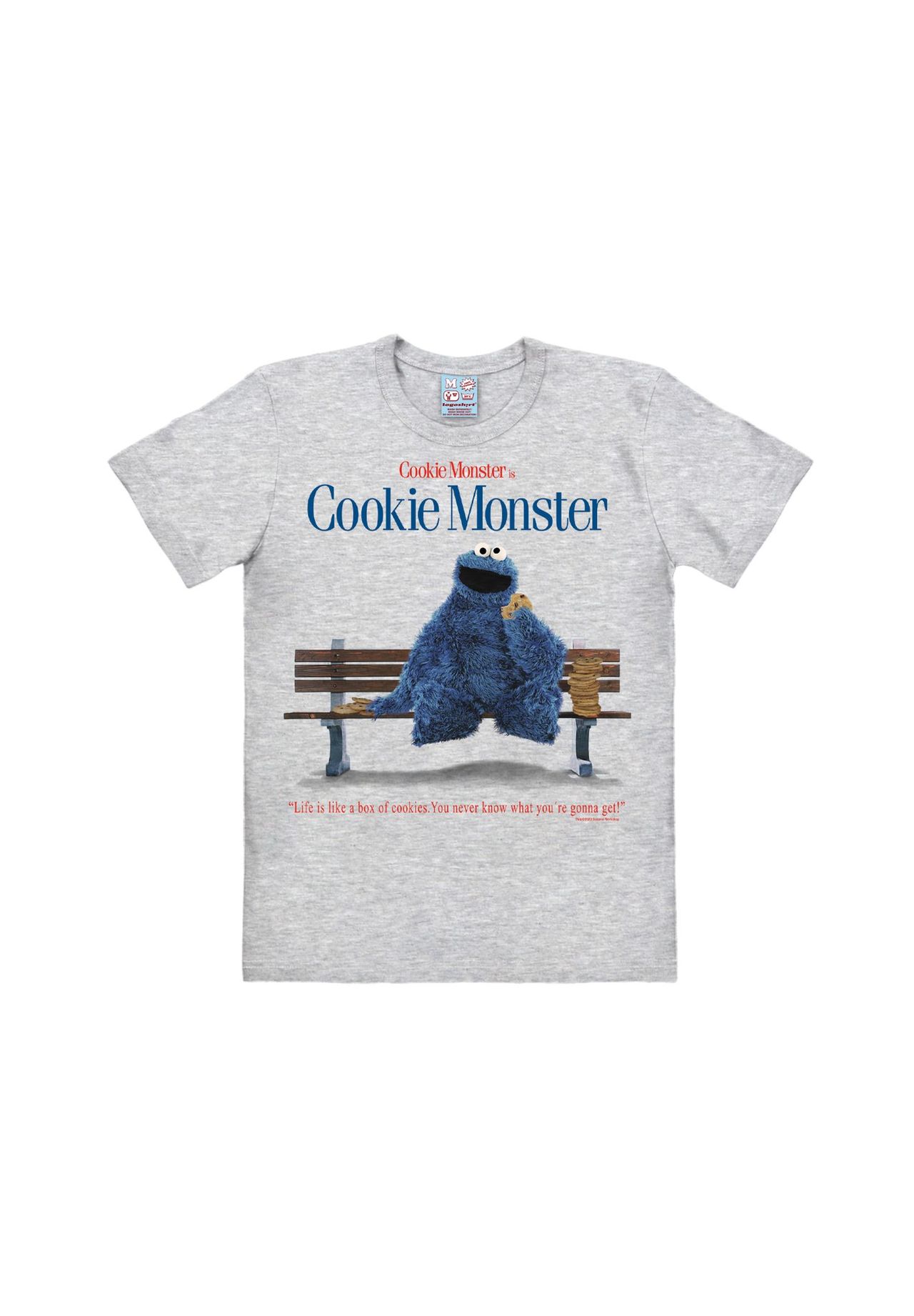 

Футболка Easyfit Cookie Monster - Life LOGOSHIRT, цвет Grey-melange