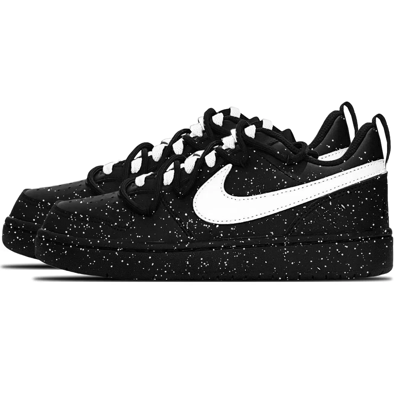 Кроссовки детские кеды Nike Court Borough Leather Black White — фото 4