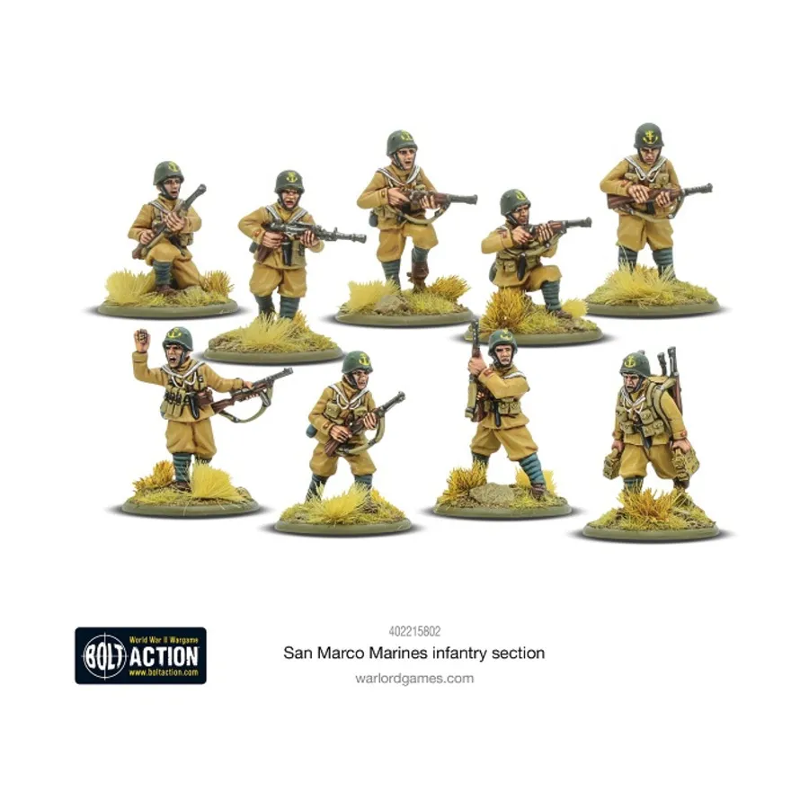 

Пехотное отделение морской пехоты Сан-Марко, Bolt Action - Italian - Italian Army (28mm)