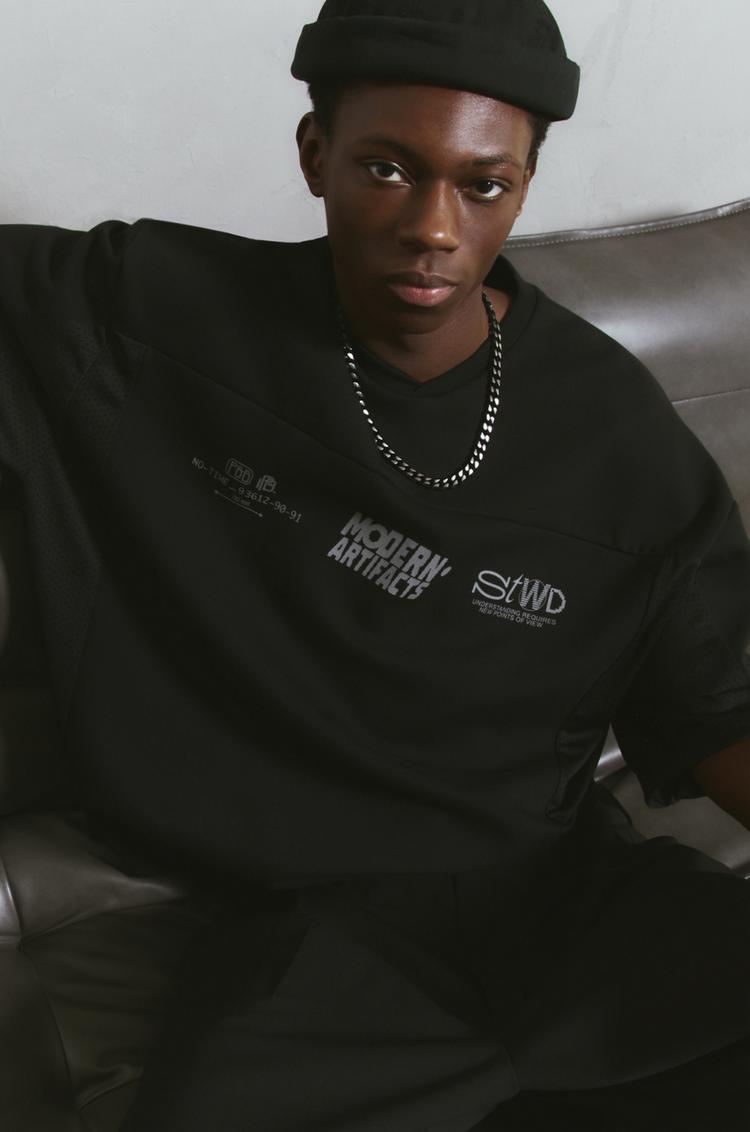 

Футболка хоккейная Stwd Interlock Pull And Bear, черный
