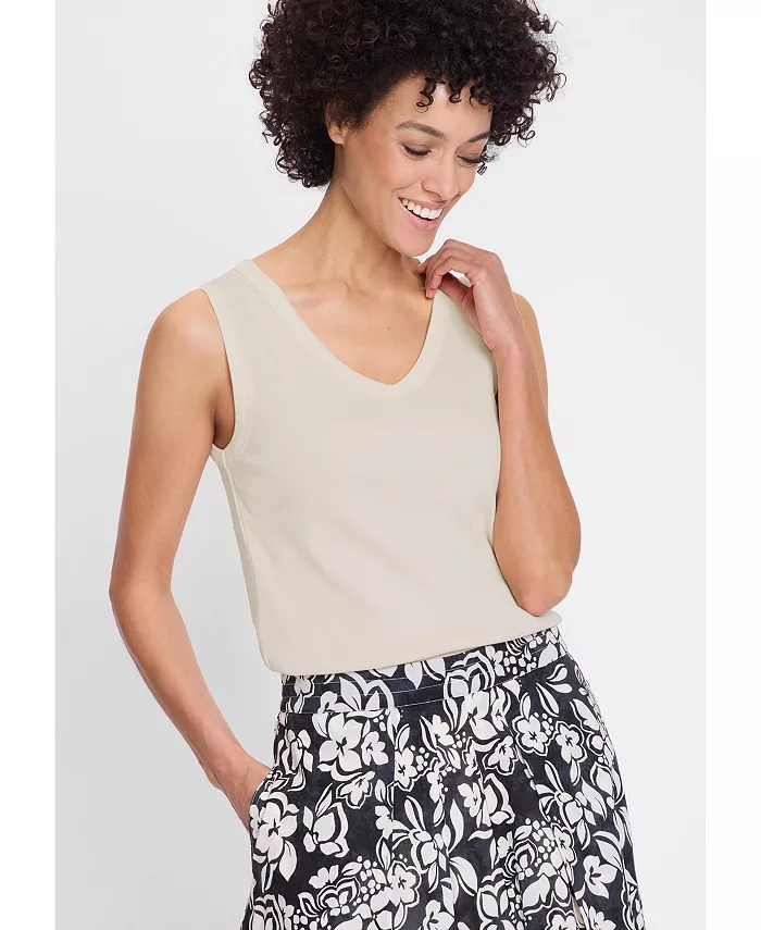 

Женская безрукавка с круглым V-образным вырезом Olsen, коричневый/бежевый