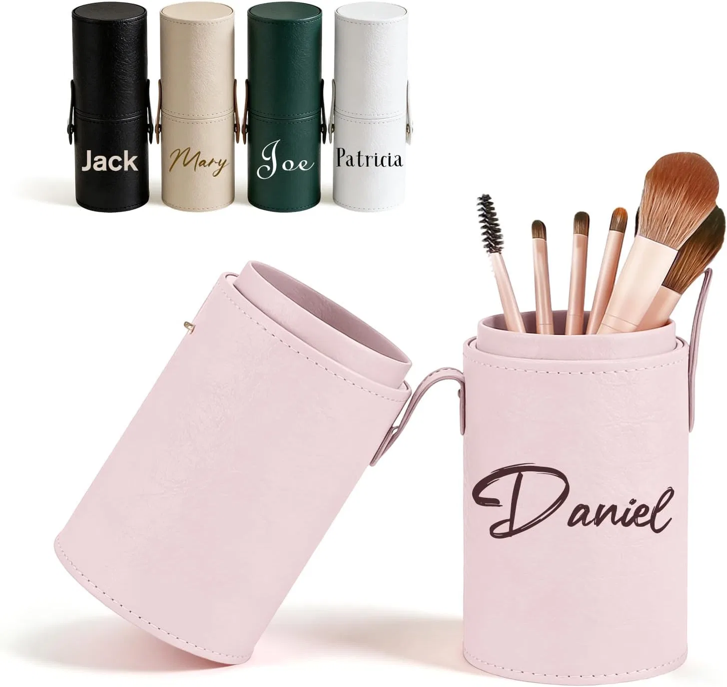 Персонализированный держатель для кистей для макияжа с крышкой Wbw, Make Up Brush Holder 2