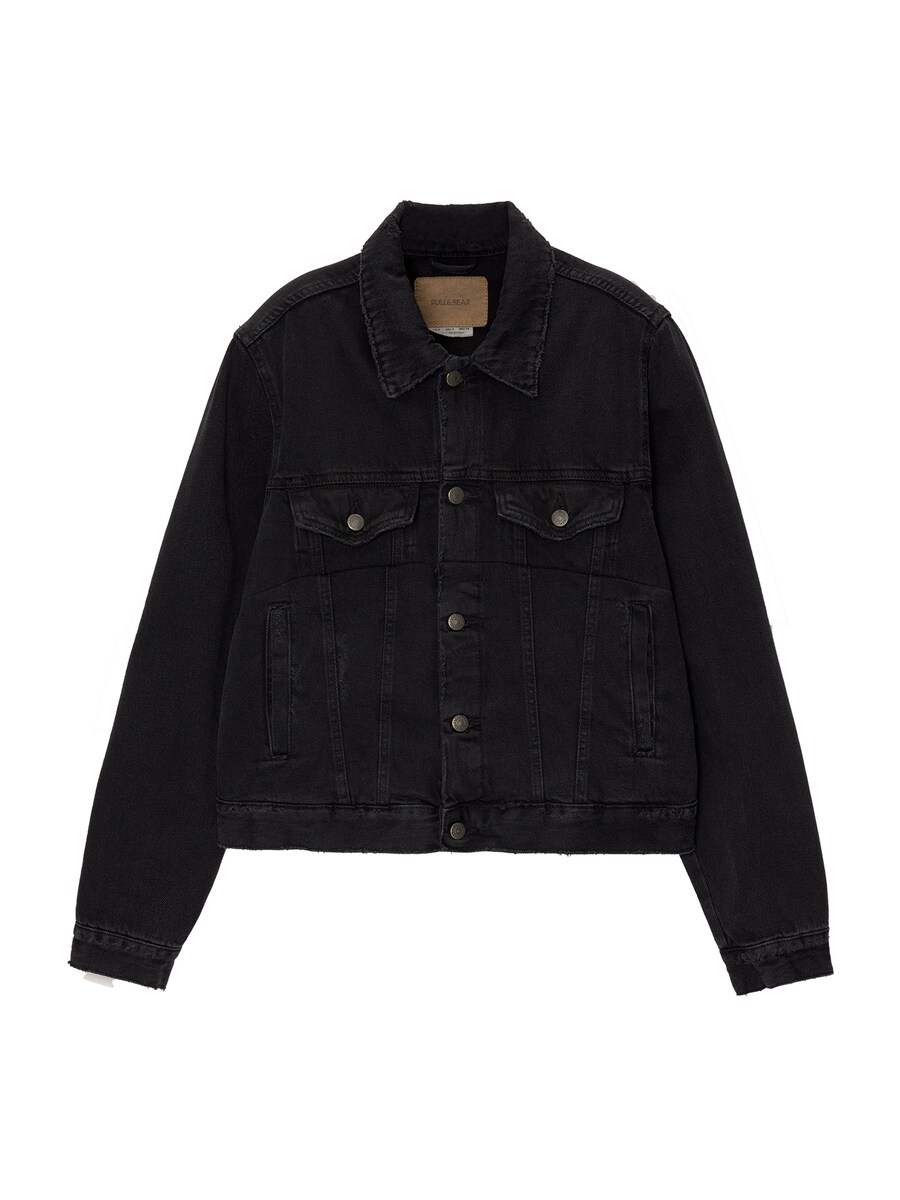

Джинсовая куртка Pull&Bear Between-Season Jacket, черный деним