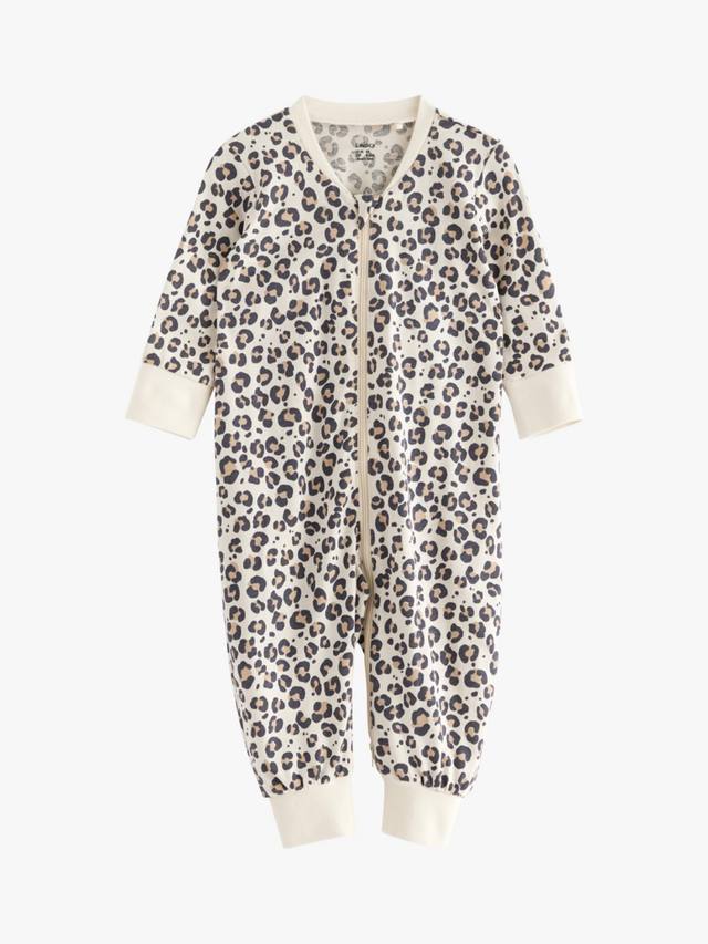 

Детский комбинезон для сна с животным принтом из хлопка Lindex, Light Beige