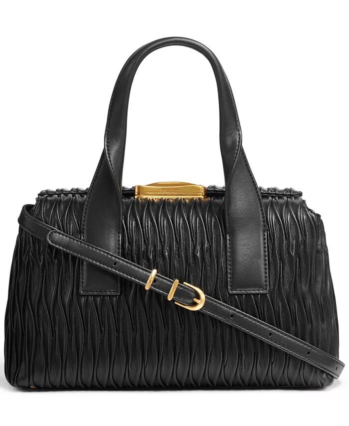 

Мягкая плиссированная сумка Donna Karan Amagansett с рельефной магнитной застежкой Donna Karan New York, черный