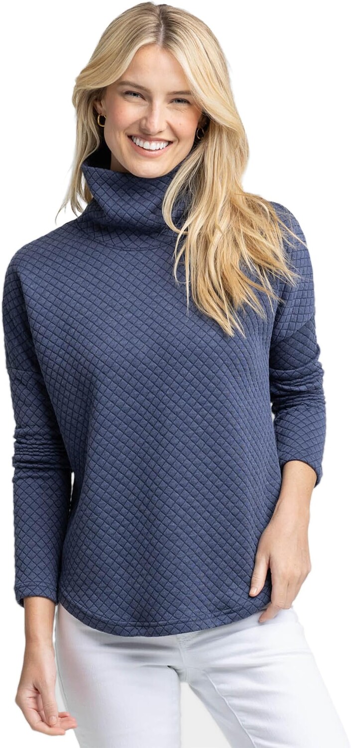 

Толстовка с длинным рукавом Mellie с воротником-стойкой Southern Tide, цвет Nautical Navy