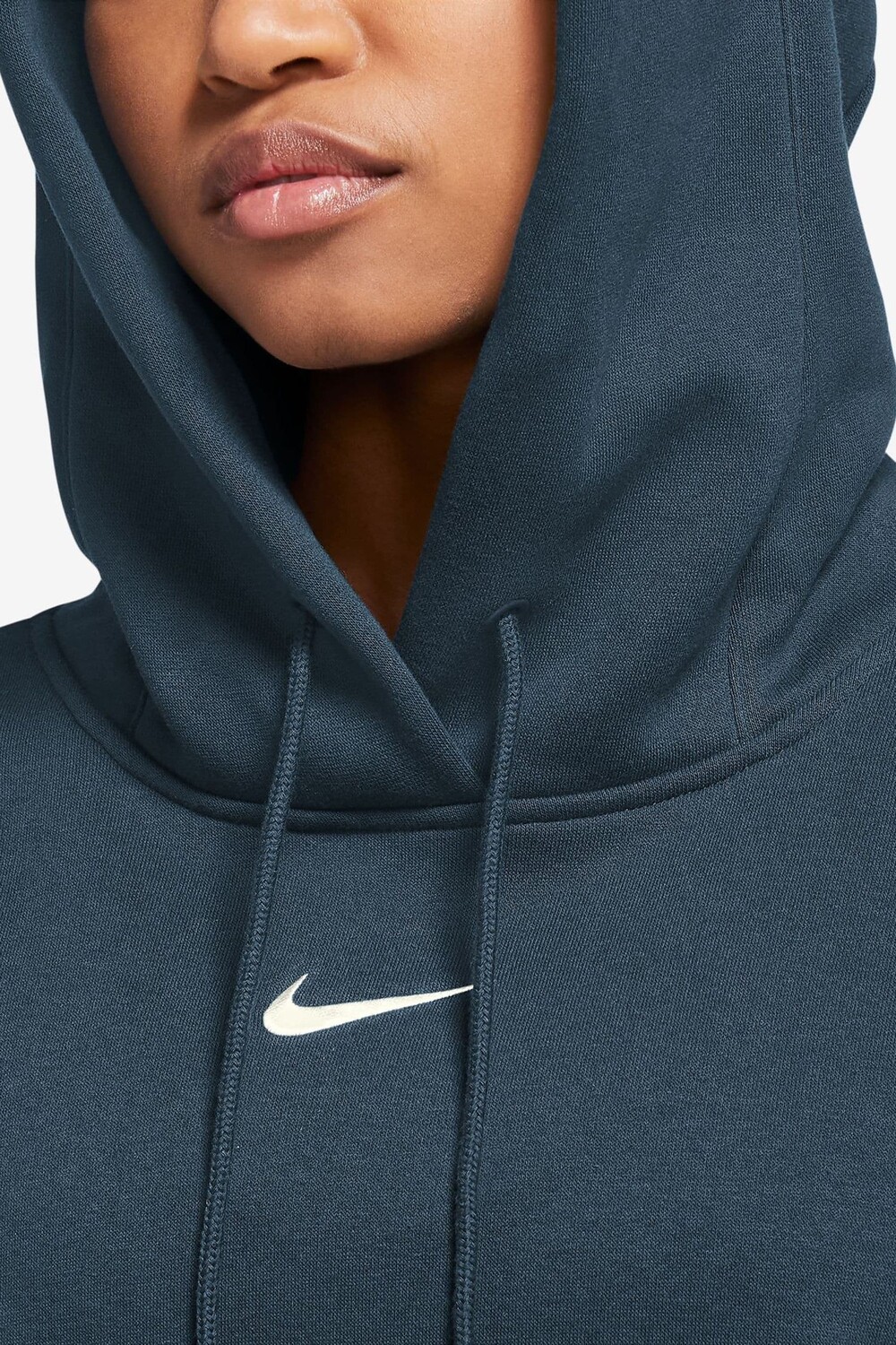 Толстовка с капюшоном из флиса Sportswear Phoenix с принтом мини галочки Nike, синий — фото 3