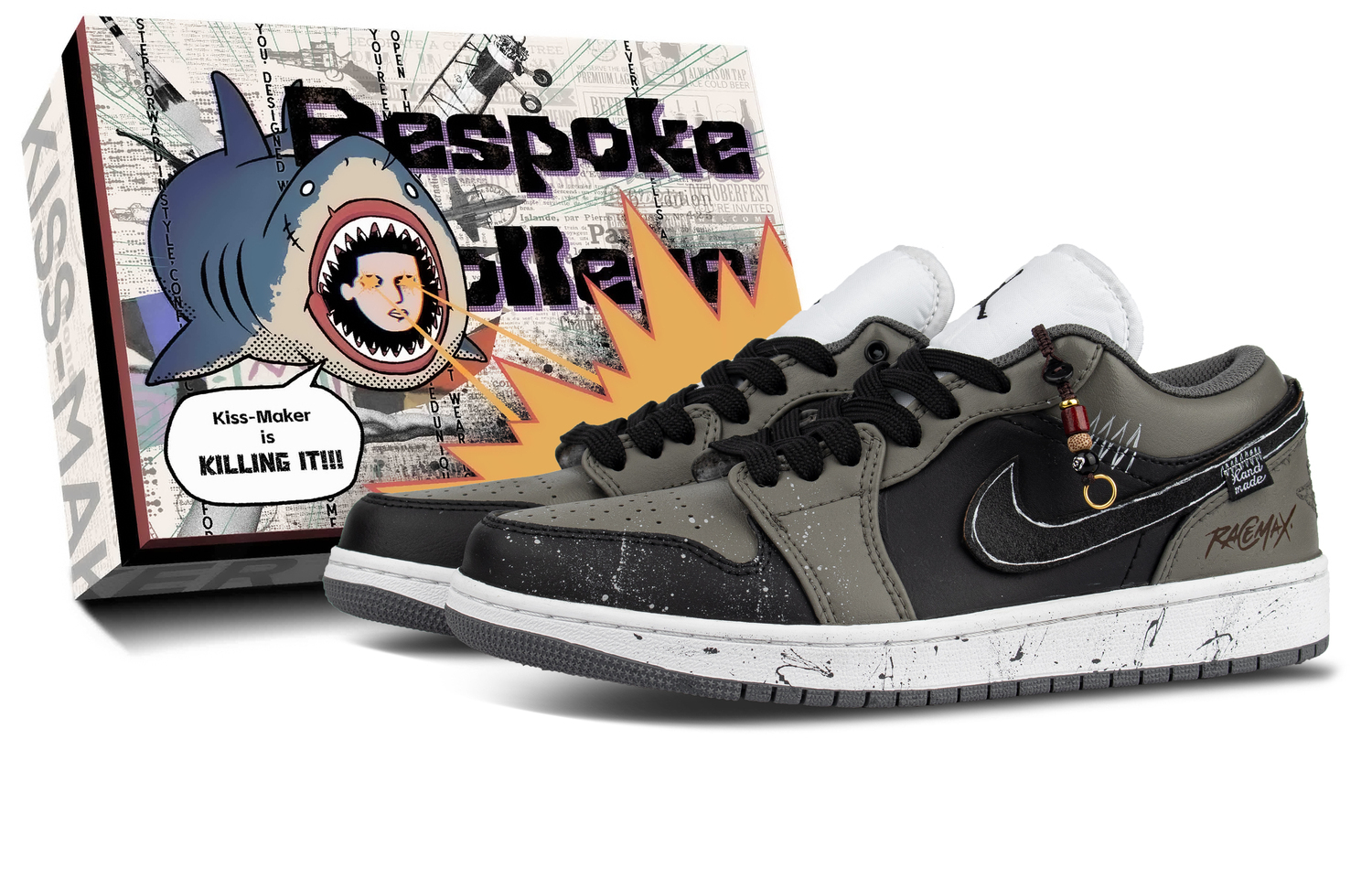 

Jordan Air 1 Износостойкие и легкие низкие кеды Vintage Basketball Shoes Unisex серый