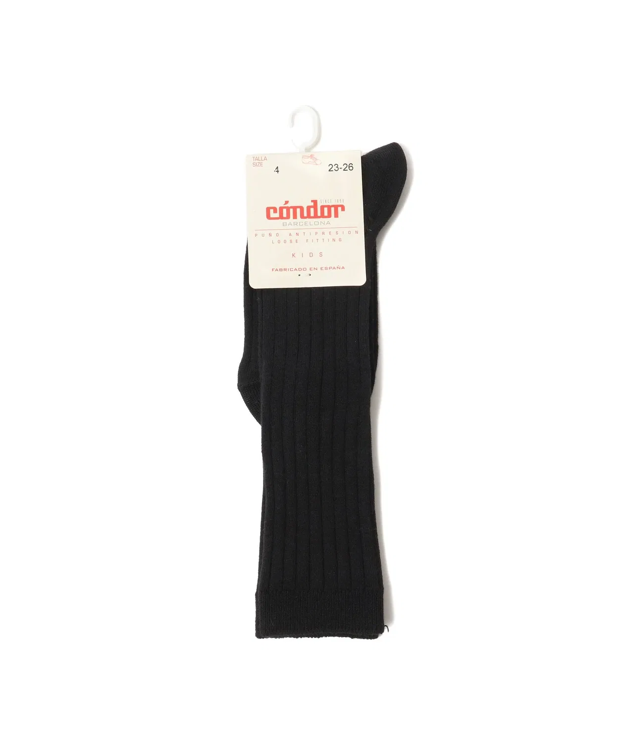 Носки рифлёные Condor, 3-10 лет, чёрные