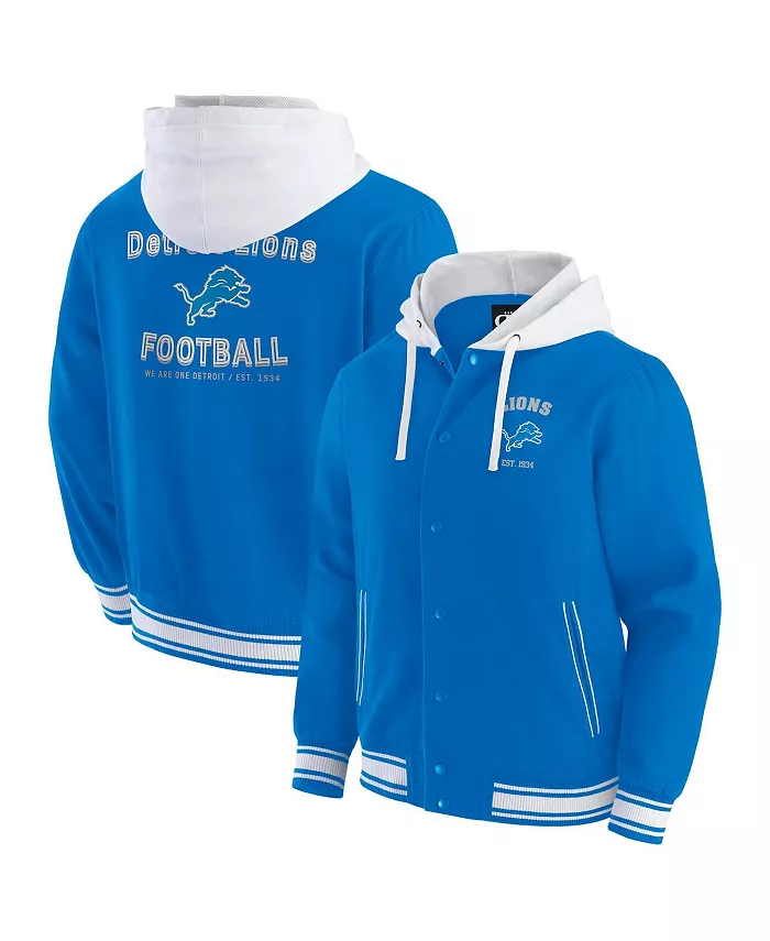 

Мужская синяя худи-куртка Detroit Lions на молнии Fanatics