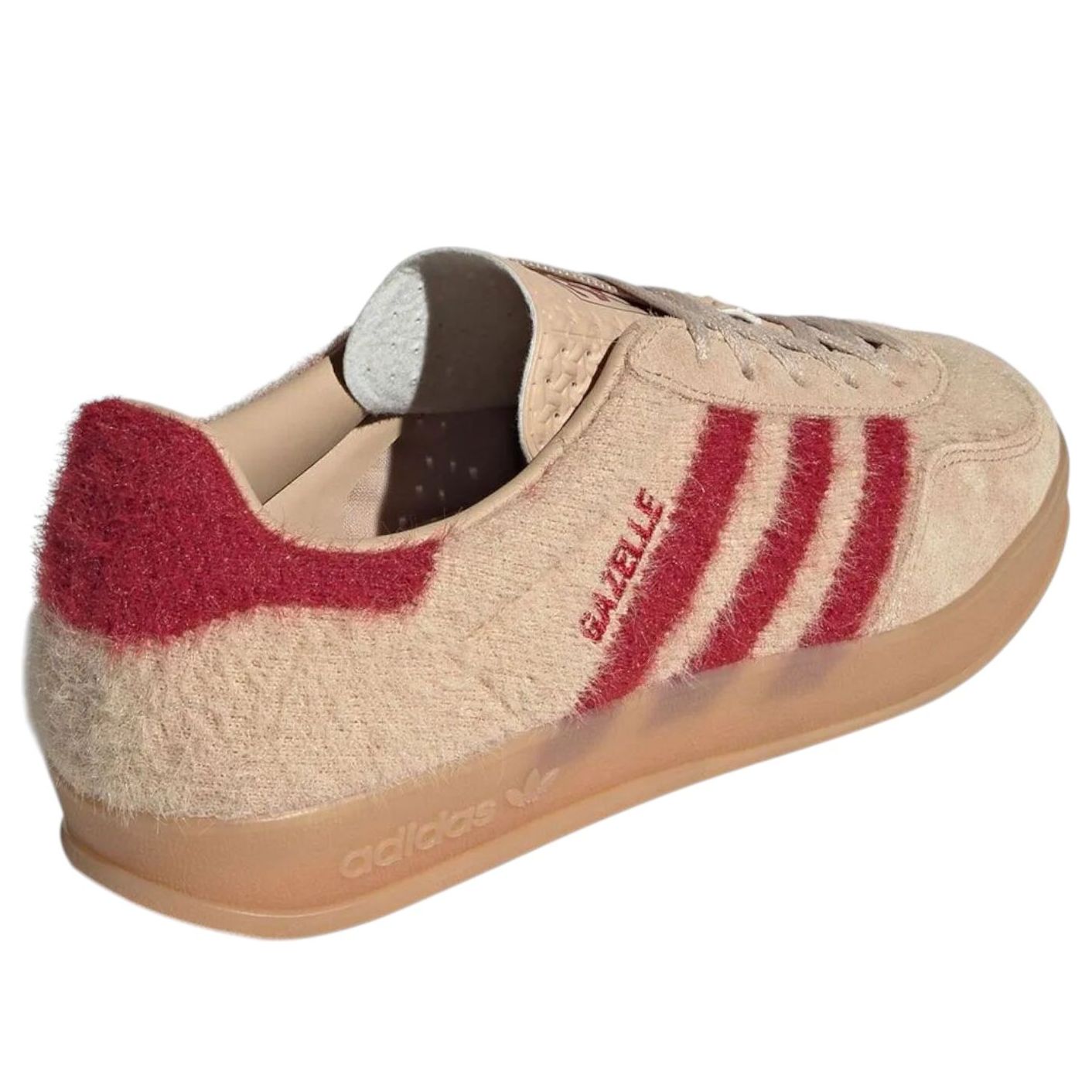 Кроссовки (WMNS) adidas Gazelle Indoor Furry 'Tan Red' — фото 3