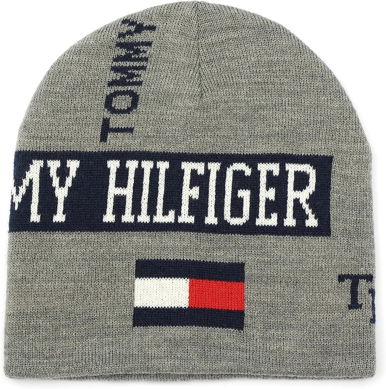 Комплект из шапки и перчаток Tommy Hilfiger для мальчиков с двусторонним логотипом, Medium Grey Heather — фото 2