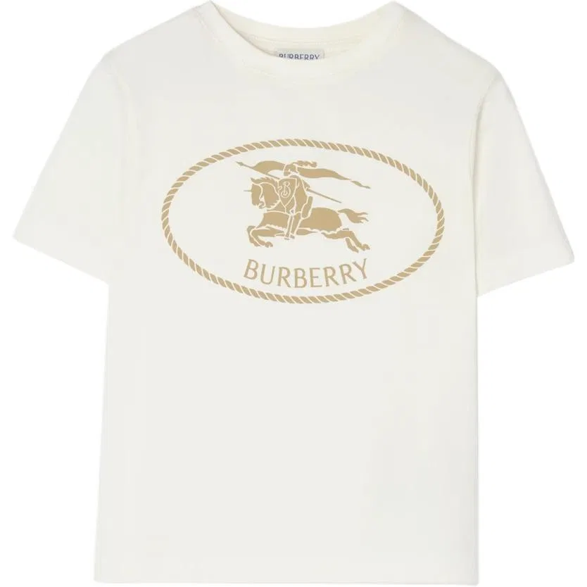 Футболка Burberry Kids Chalk White