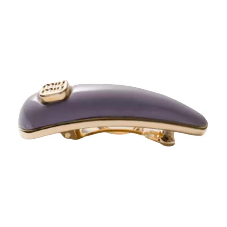 Заколка для волос MIU MIU Leather Purple — фото 4