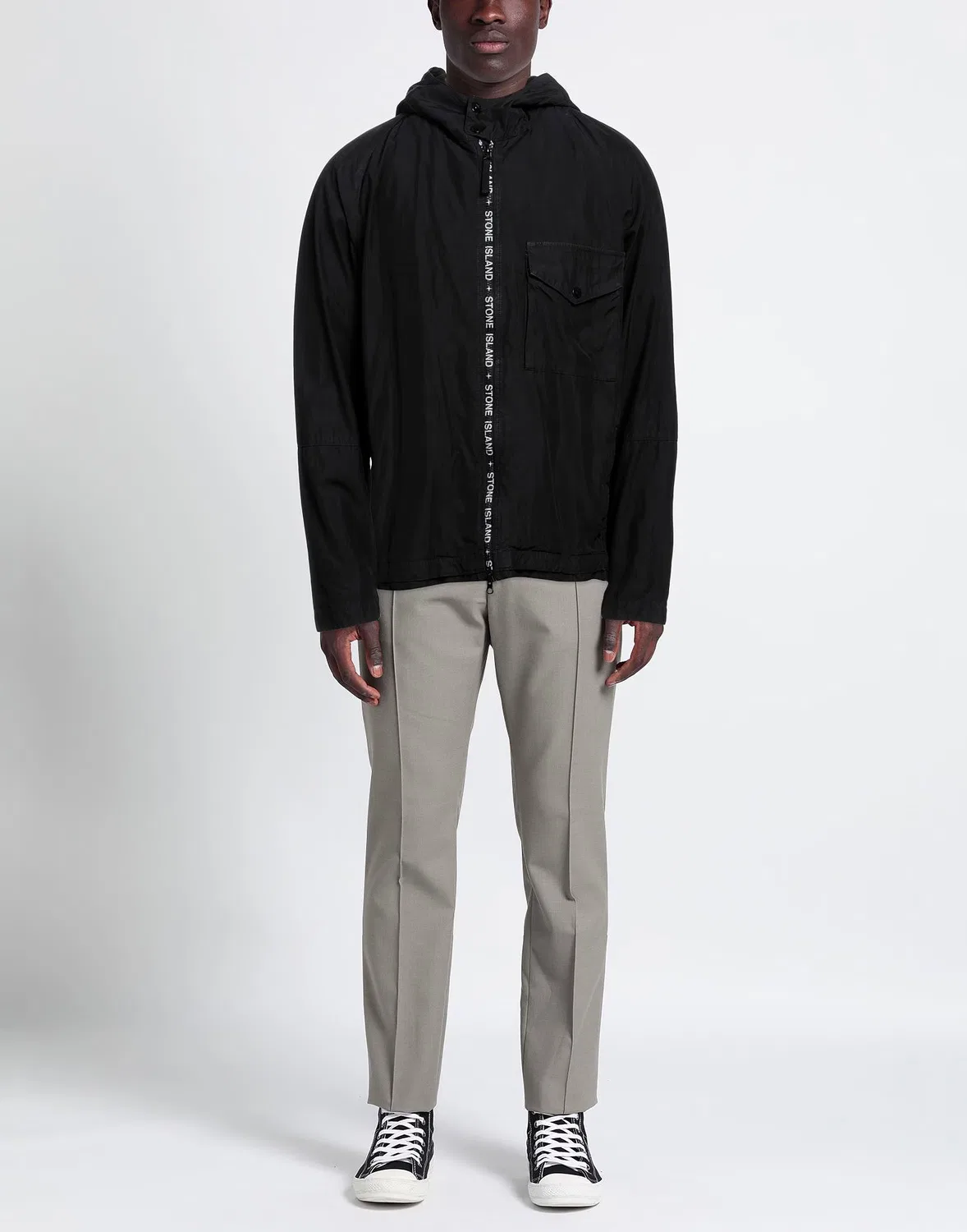Куртка ветровка Stone Island черная — фото 2