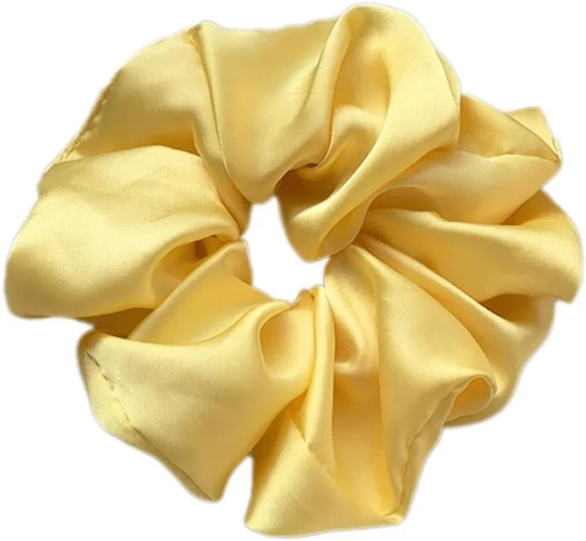 Женская резинка для волос из атласного шелка, желтая Anevous, Yellow