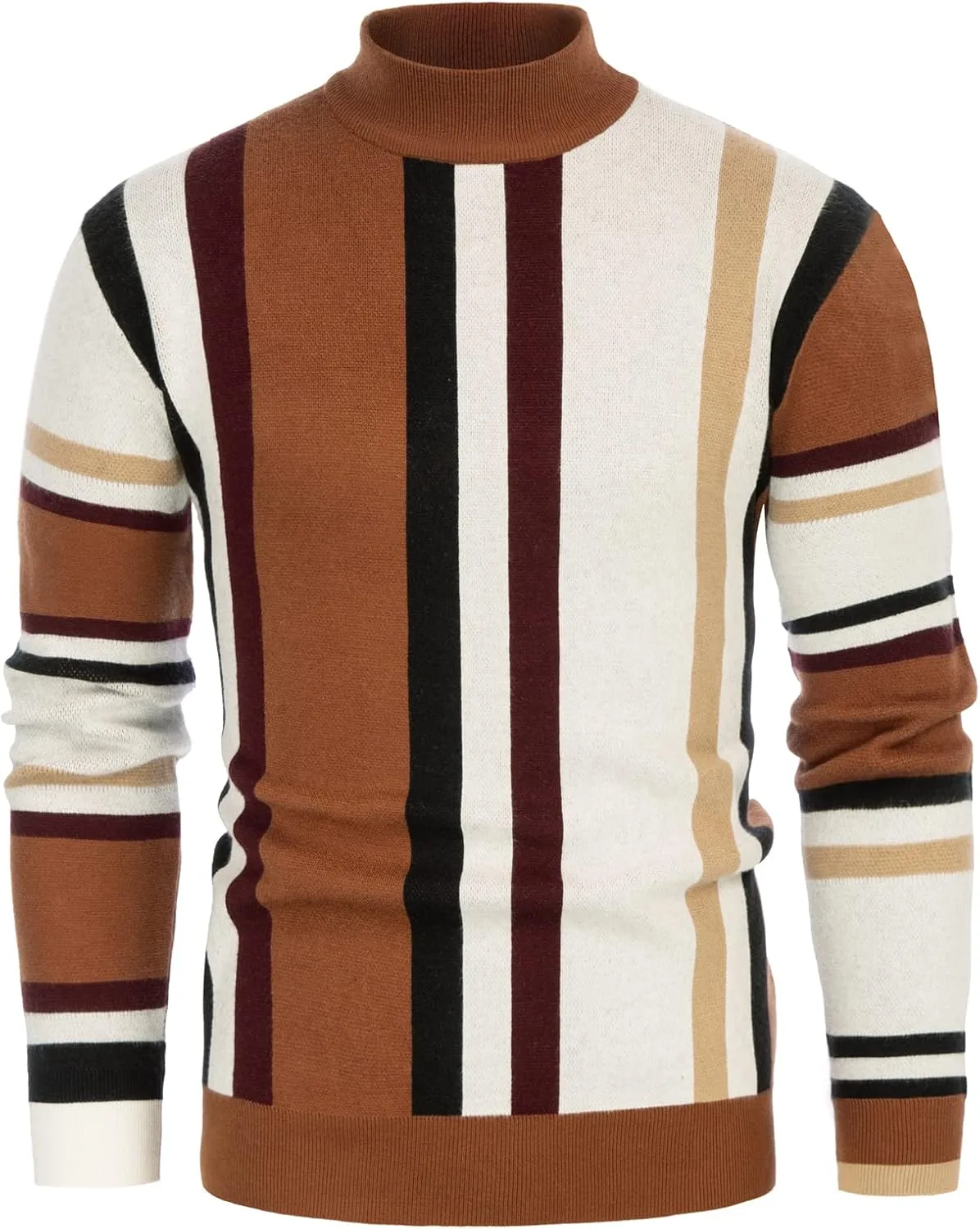 

GRACE KARIN Мужской свитер водолазка в полоску